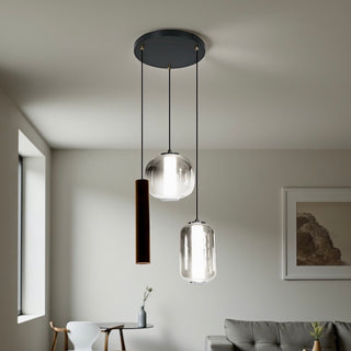 Industriële Hanglamp – Smoke Glas – 3-Lichts Geïntegreerde LED