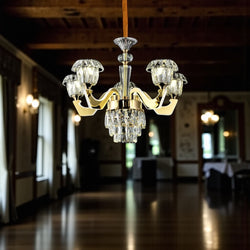 Kroonluchter Hanglamp Goud LED 5 Lichtpunten