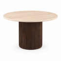 Eettafel Bruin Rond kimberly travertin - 130cm