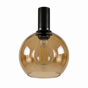 Industriële Hanglamp voor Eettafel – Amber & Smoke Glas – 7-Lichts – Dimbaar