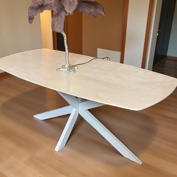 Rechthoekige eettafel wit hout