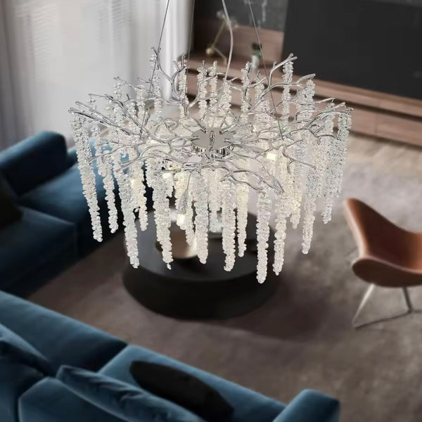Luxe hanglamp met kristallen stenen 80 Ø