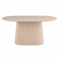 Eettafel travertin Ovaal – Japandi stijl - 180cm
