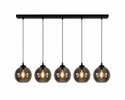 Hanglamp Eettafel Smoke Glas 5 Lichtpunten