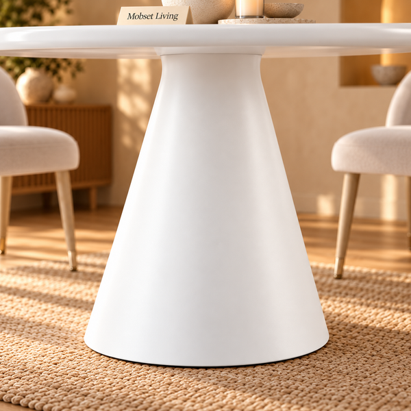 Eettafel Rond Witte MDF 130 cm - Lila