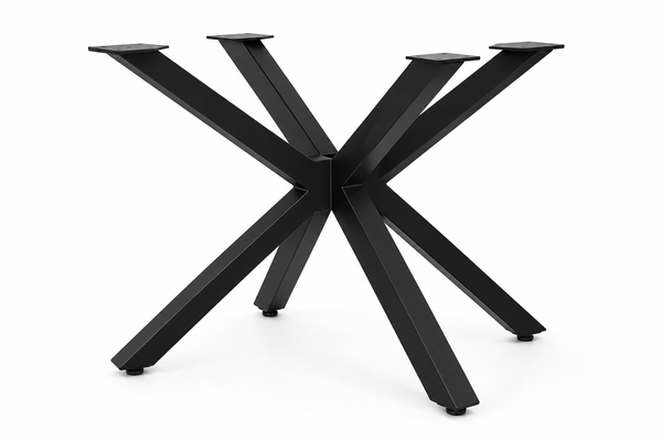 Eettafel Travertin Crème – Stijlvolle Zwarte Poten 180cm