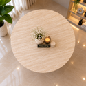 Eettafel Beige Keramiek Blad Rond 120 cm - Floor