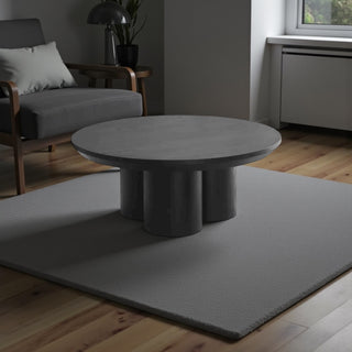 Ronde salontafel – Japandi stijl in zwarte MDF