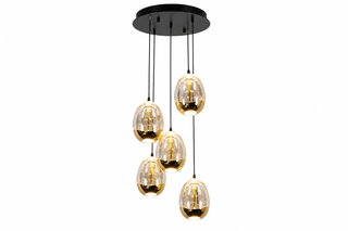 Hanglamp Goud Led Dimbaar - 5 Lichtpunten