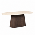 Eettafel ovaal Bruin Travertin Kimberly - 180 cm