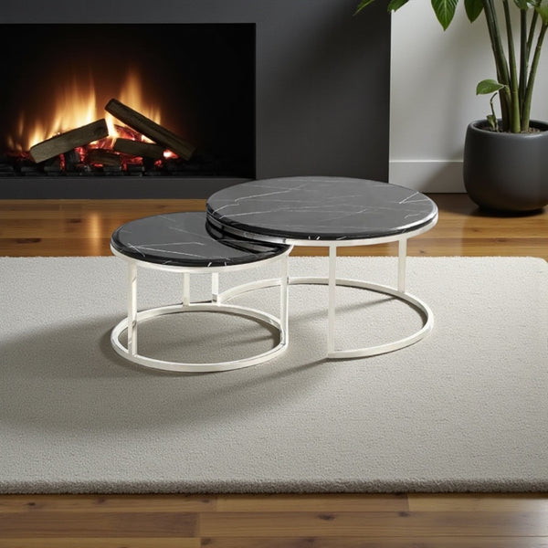 Salontafels marmer Eclipse zwart