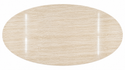 Eettafel Ovaal Beige Travertin met x poten zwart 180cm