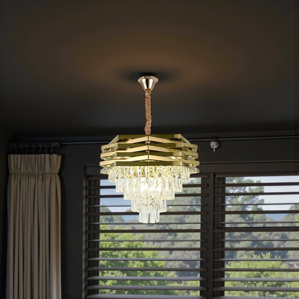 Moderne Kroonluchter Hanglamp – Goud 30 Ø