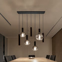 Industriële Hanglamp voor Eettafel – Smoke Glas – 7-Lichts – Dimbaar