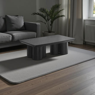 Zwarte langwerpige salontafel – Modern design met 6 poten