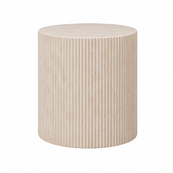 Eettafel Rond travertin – Japandi stijl-130cm