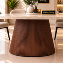 Eettafel Japandi travertin Ovaal bruin 180cm - Kimberly