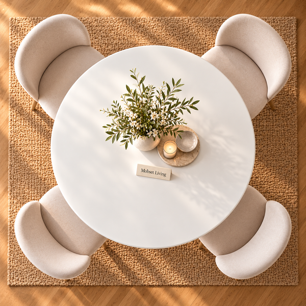 Eettafel Rond Witte MDF 130 cm - Lila