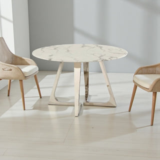 Marmeren design ronde eettafel voor luxe eetkamer