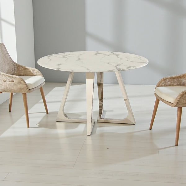 Marmeren design ronde eettafel voor luxe eetkamer