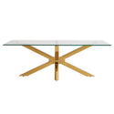Salontafel glas Marble goud