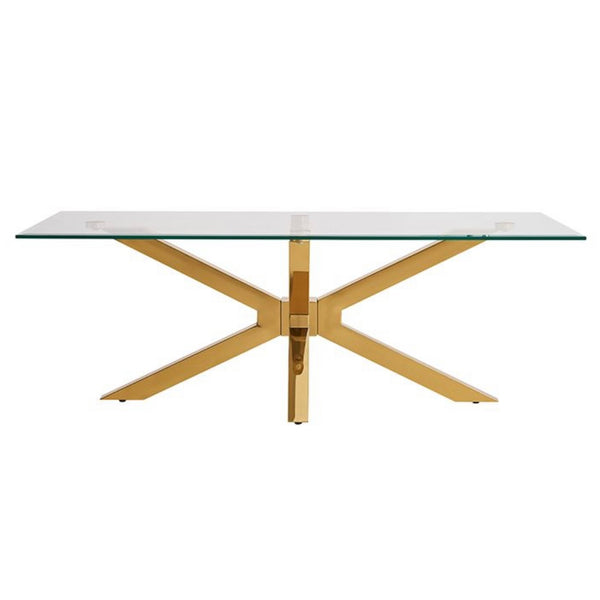 Salontafel glas Marble goud