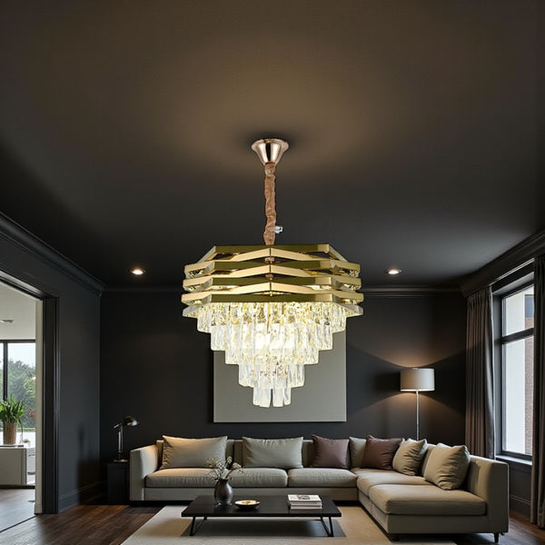 Moderne Kroonluchter Hanglamp – Goud 60 Ø