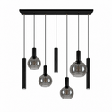 Industriële Hanglamp voor Eettafel – Smoke Glas – 7-Lichts – Dimbaar