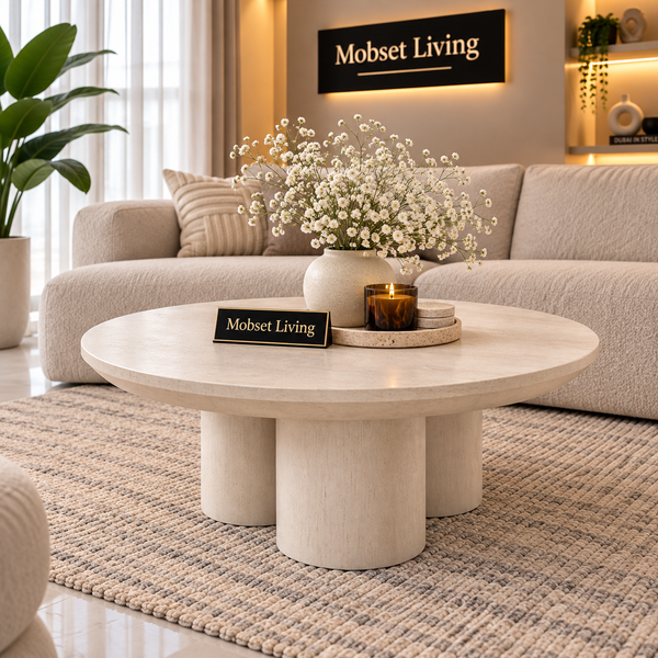 Salontafel Mangohout Crème 3  Potig - 100 cm
