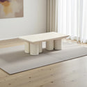 Creme langwerpige salontafel – Modern design met 6 poten