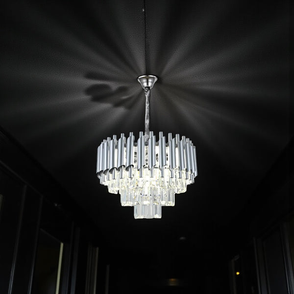 Kroonluchter Hanglamp Zilver Lora 30 Ø