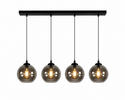 Hanglamp Eettafel Smoke Glas 4 Lichtpunten