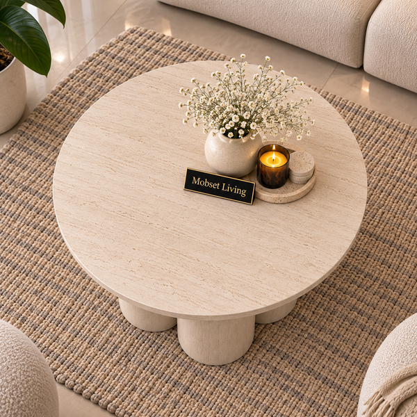 Salontafel Mangohout Crème 3  Potig - 100 cm