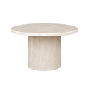 Ronde eettafel travertin – Japandi stijl-130cm