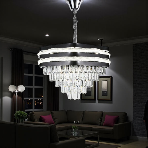 Smoke Hanglamp met Dubbele LED-strips 60 Ø