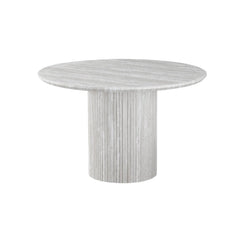 Ronde Japandi eettafel – lichtgrijs MDF