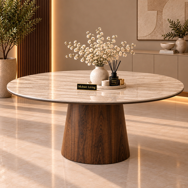 Eettafel Bruin Rond 120 cm - Alessia