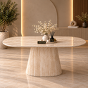 Eettafel Japandi Beige Ovaal 180 cm - Floor