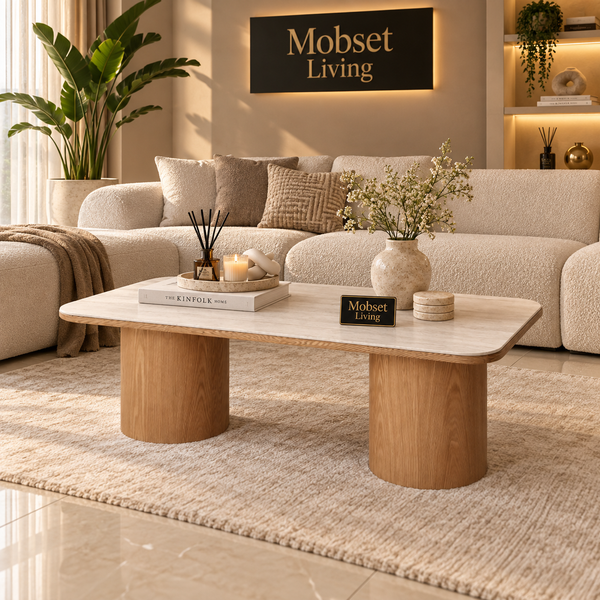 Salontafel Keramiek  Naturel Eiken 130 cm  – Romy