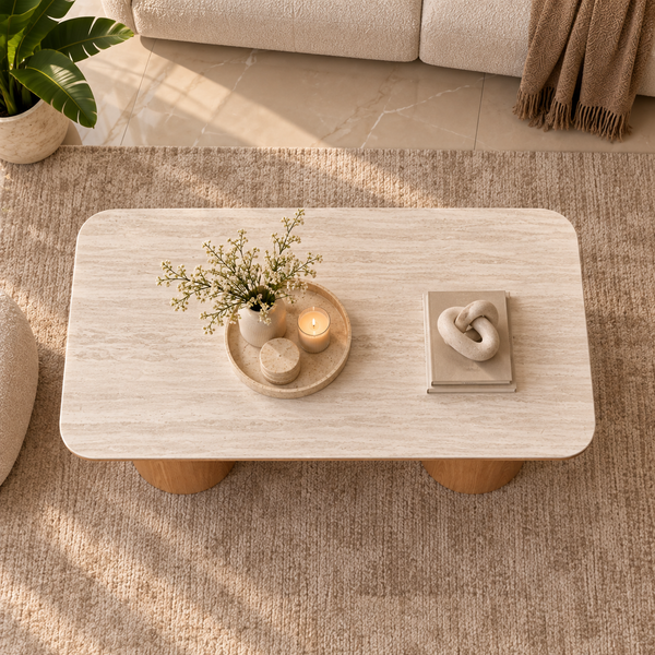 Salontafel Keramiek  Naturel Eiken 130 cm  – Romy