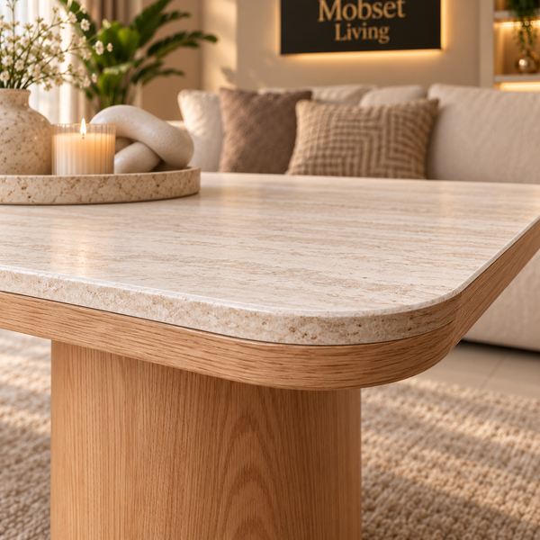 Salontafel Keramiek  Naturel Eiken 130 cm  – Romy