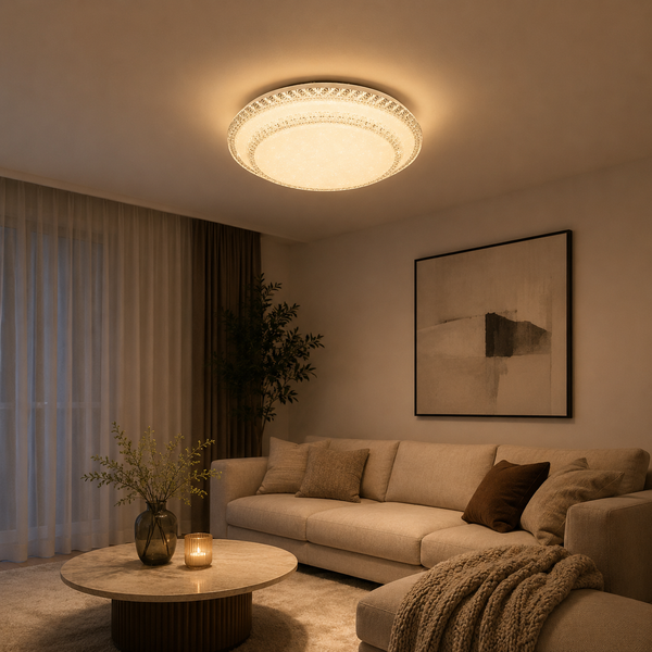 Plafondlamp Led dimbaar 3 kleuren afstandsbediening 60 Ø