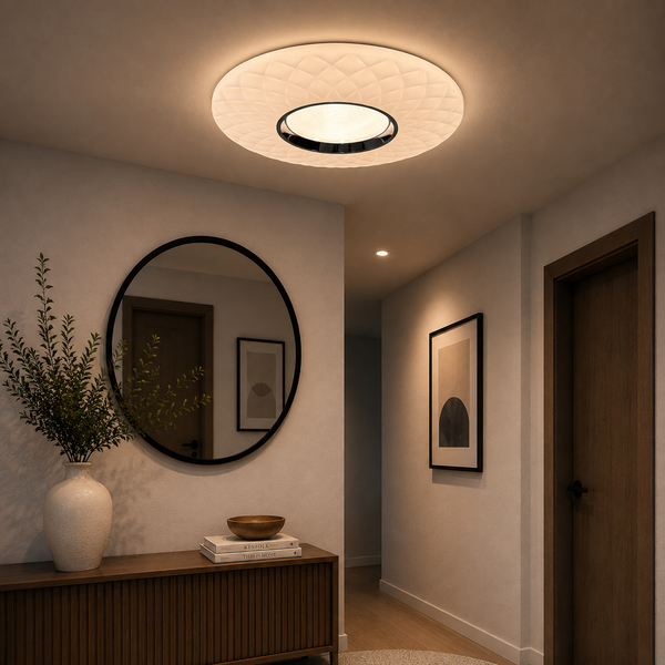 Dimbare plafondlamp Rond Led 3 kleuren afstandsbediening 50 Ø