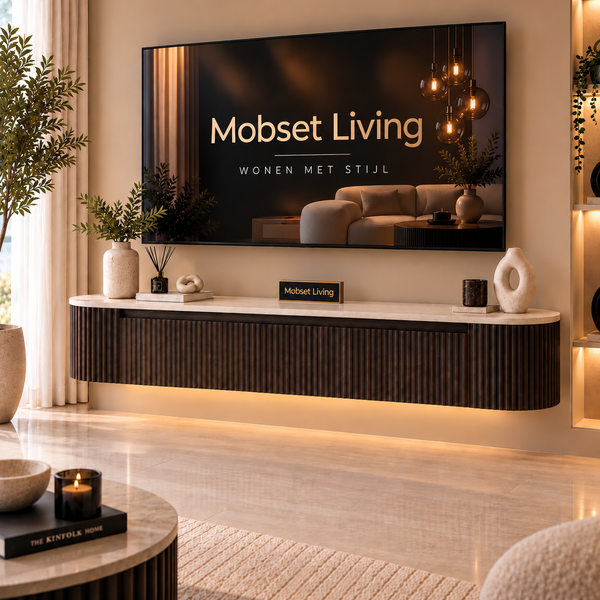 Zwevend TV-Meubel Japandi MDF Bruin – 160 cm