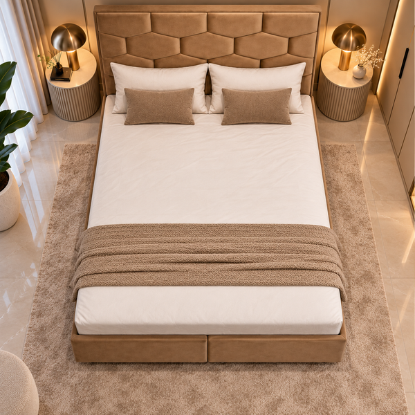 Boxspring Bed met Opbergruimte & Pocketvering Beige – 160 × 200 cm