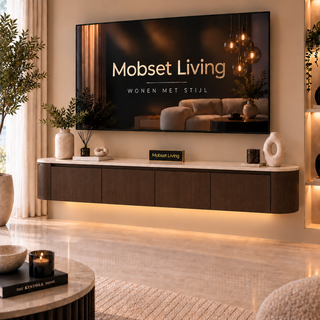 Zwevend TV-Meubel Travertin Blad Bruin – 180 cm