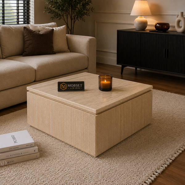 Salontafel Japandi travertin 100cm - Kimberly