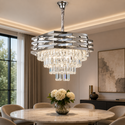 Moderne Kroonluchter Hanglamp – Zilver 45 Ø
