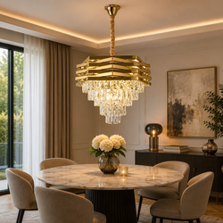 Moderne Kroonluchter Hanglamp – Goud 60 Ø