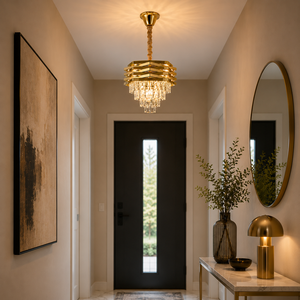 Moderne Kroonluchter Hanglamp – Goud 30 Ø